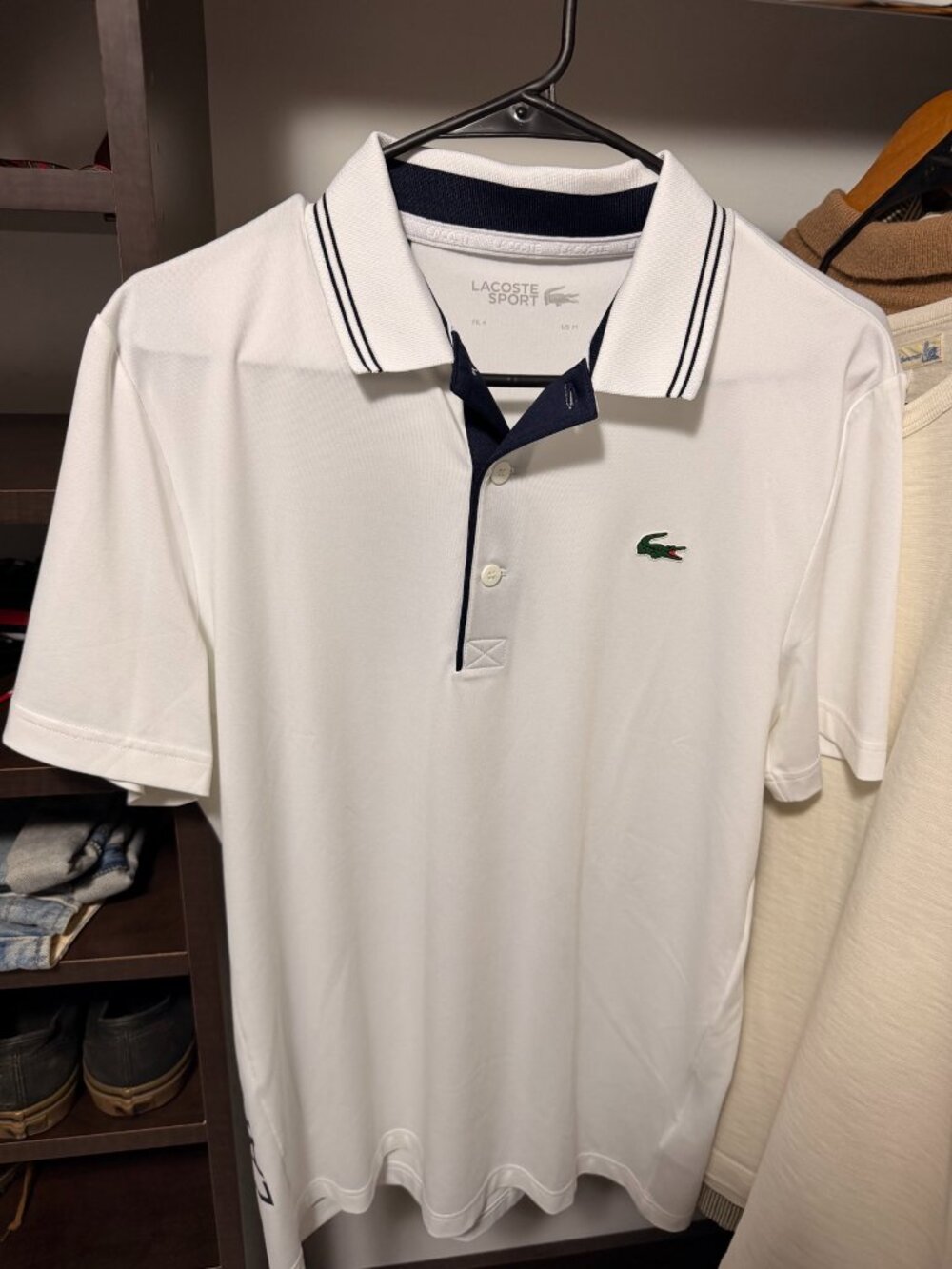 Lacoste Sport Men's White Tennis Polo - Size M